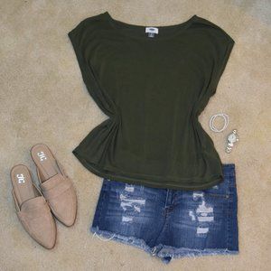 Old Navy Army Green Short Sleeve Shirt